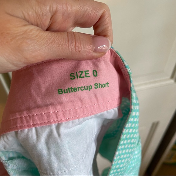 Lilly Pulitzer Plaid Print Scalloped Hem Buttercup Short - Picture 2 of 3